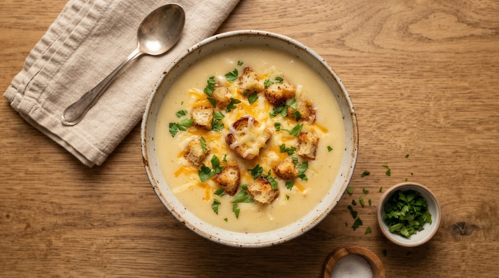 Blesková krémová česnečka z jedné pánve (Garlic Butter Soup)