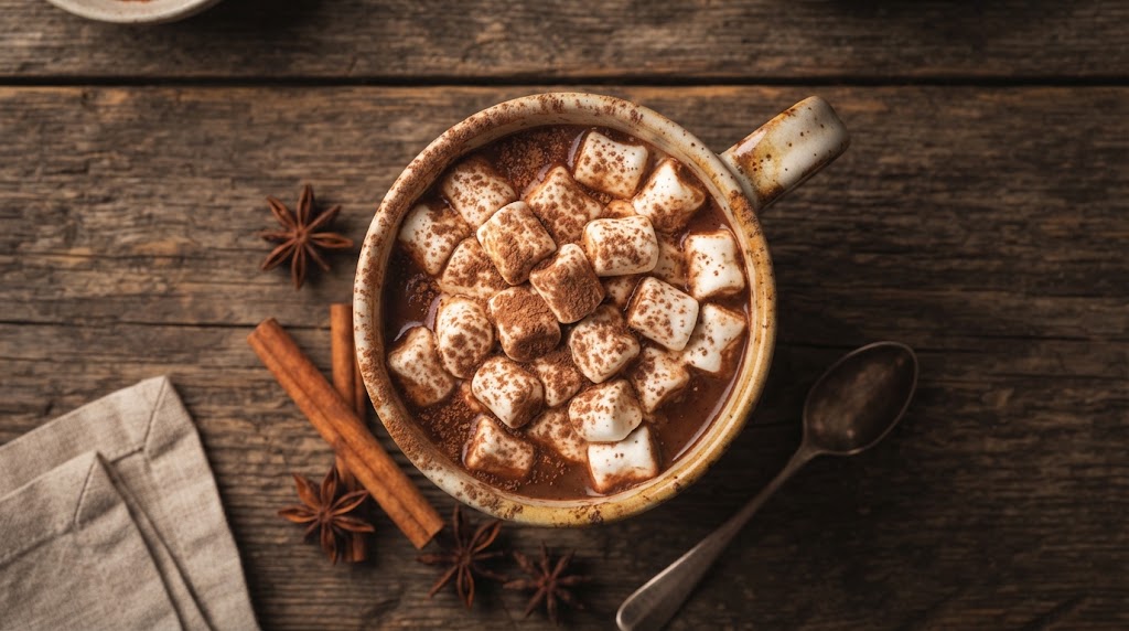 Domácí horká čokoláda s perníkovým kořením (Gingerbread Hot Chocolate)