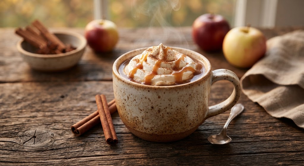 Horké jablečné pohlazení s karamelem a skořicí (Hot Caramel Apple Cider)
